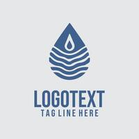 Drop Path Linear Water Logo vector