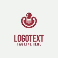 A red and white logo for a restaurant vector