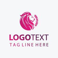 mix colour lion logo vector
