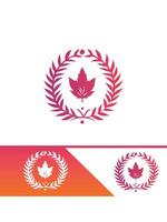 Radiant Circles wreath logo vector