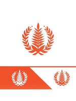 Logo Design with Floral Symbol vector