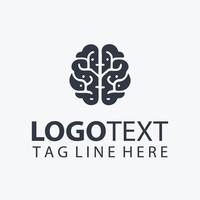 Neural FlowX Brain logo vector