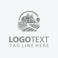 Rustic Roots Farm Field Logo vector