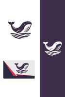 Deep Dive Whale Logo vector