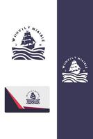 Oceans Majesty Whale Logo vector