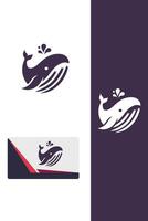 Blue Tide Whale Logo vector