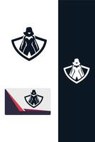 Solar Knight super hero logo vector
