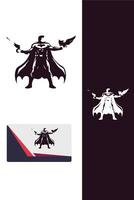 Silver Specter super hero logo vector