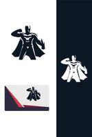 Steel heart super hero logo vector