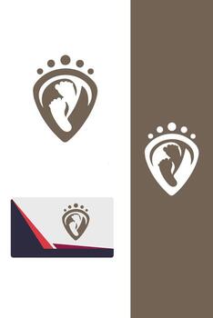 acogedor dedos de los pies bebé pies logo vector