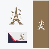 Elegant eiffel Tower Views logo vector
