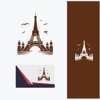 eiffel Tower of Parisian Charm logo vector