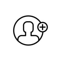 Add a new user icon vector