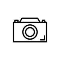 Camera icon Black and white outline vector