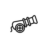 Cannon icon outline vector