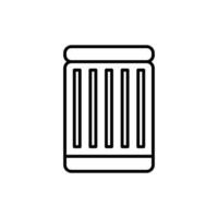 Delete icon outline vector