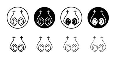 Vasectomy icon Black and white outline vector