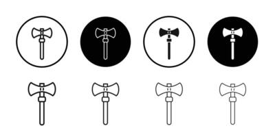 ax tool icon logo sign set outline vector