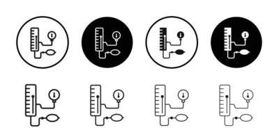 Bp checking machine icon logo sign set outline vector