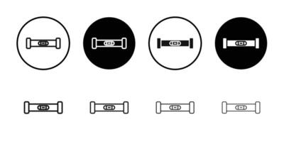 bubble level icon logo sign set outline vector