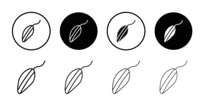 shallots icon logo sign set outline vector
