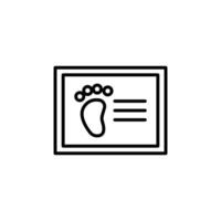 Birth certification icon Black and white outline vector