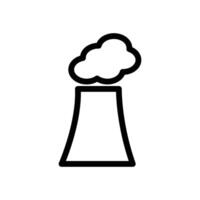 pollution icon Black and white outline vector