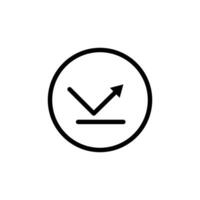 rebound icon Black and white outline vector