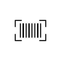 Scan barcode icon Black and white outline vector