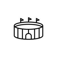 stadium icon Black and white outline vector