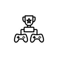 game contest icon Black and white outline vector