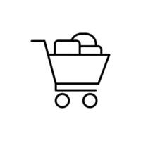 Full cart icon vector