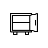 Open safe icon vector
