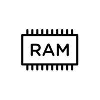 Ram memory icon vector
