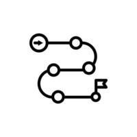 Roadmap icon logo sign set outline vector