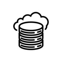 Web server icon logo sign set outline vector