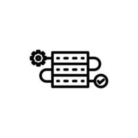 Workflow process icon logo sign set outline vector