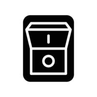 Button on off icon logo sign set outline vector