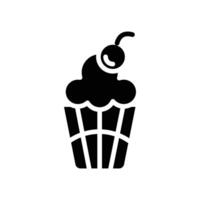 Cupcake icon logo sign set outline vector
