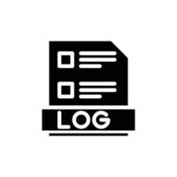 log file icon logo sign set outline vector