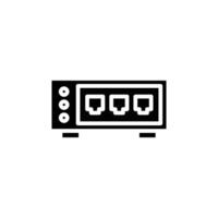 Network switch icon logo sign set outline vector