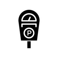 Parking meter icon logo sign set outline vector