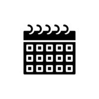 Schedule icon logo sign set outline vector