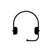 Support headset icon logo sign set outline vector