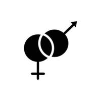 Unisex icon logo sign set outline vector