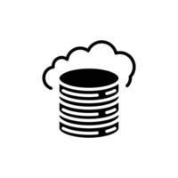 Web server icon logo sign set outline vector