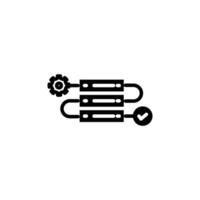 Workflow process icon logo sign set outline vector