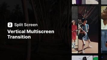 Vertical Multiscreen Transition - 2 Split Screen motion_graphic