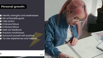 barre de défilement avec case à cocher motion_graphic