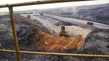 OpenPit Mining Operations are Currently in Progress at the Designated Mining Site. Stock Clip video